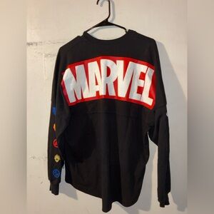 Disney Marvel Spirit Jersey Long Sleeve Graphic Shirt Size M